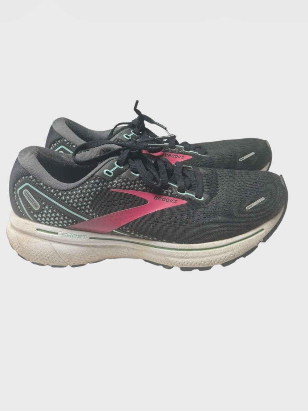 Brooks Women's Black Running Sneakers with Pink and Teal Accents